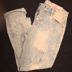 Charlotte Russe boyfriend denim distressed jeans